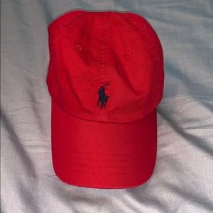 red polo hat